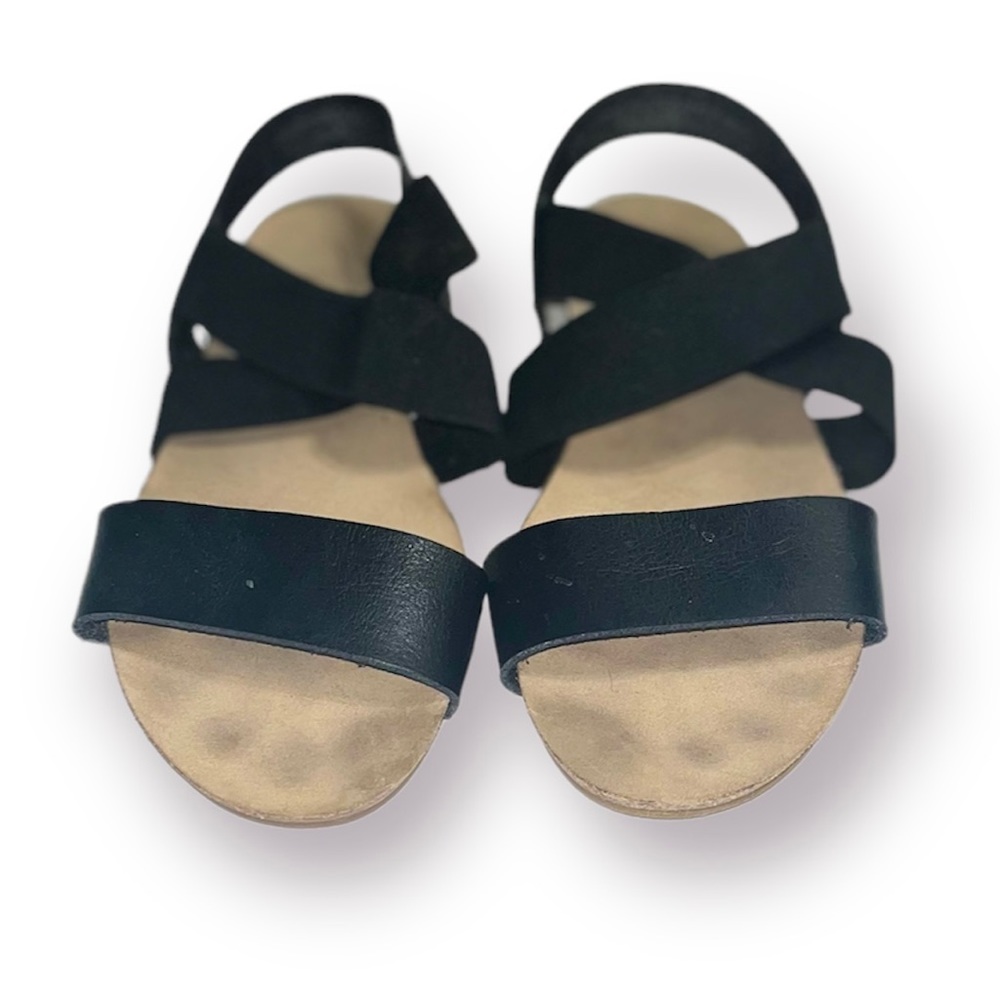 Black strap sandals Size 7